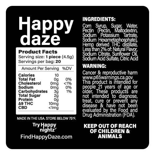 Happy Daze Nutrition 20pk