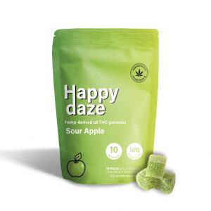Happy Daze D9 Gummy Product Image Sour Apple