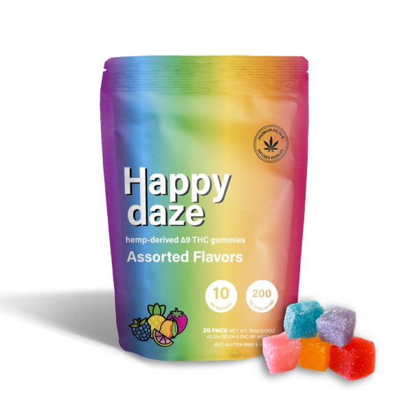 Happy Daze D9 Gummy Product Image Rainbow 20 gummies