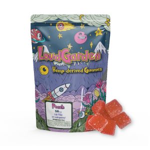 Loudgarden Peach 10pk 50mg Delta 8 gummy 01