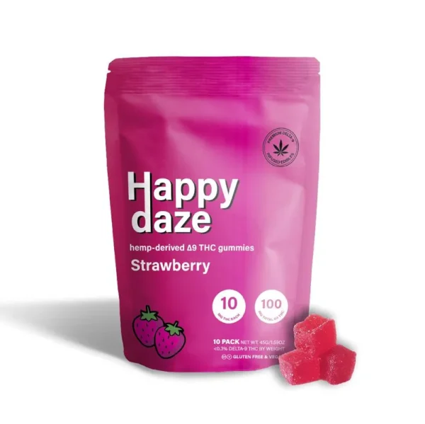 Delta-9 THC 100mg Strawberry Gummies