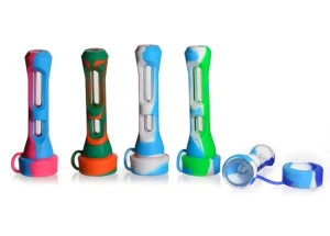 3.5" Silicone Glass Chillum with Cap